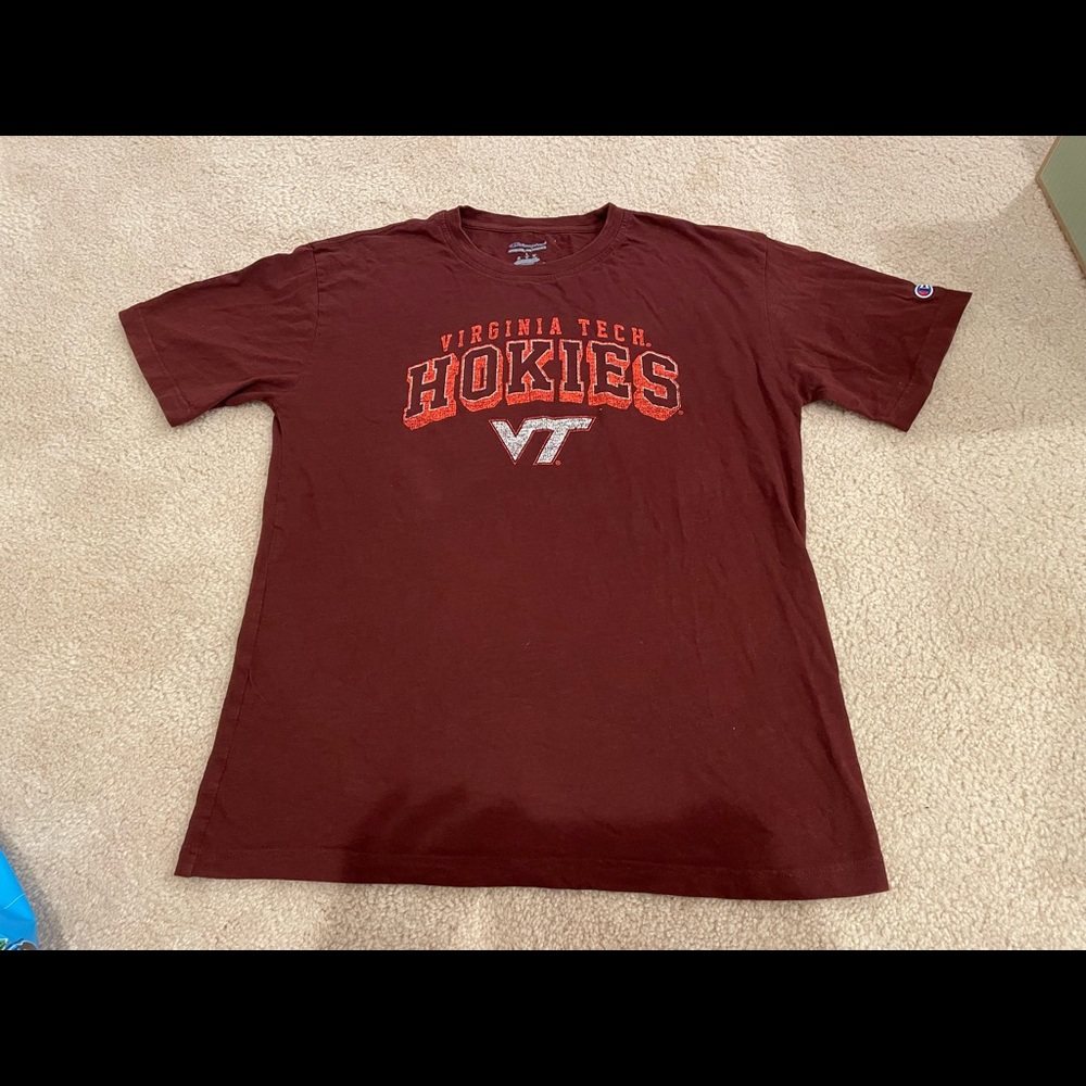 Virginia Tech Hokies Champion Size Large T-Shirt, like-new! - Picture 1 of 4